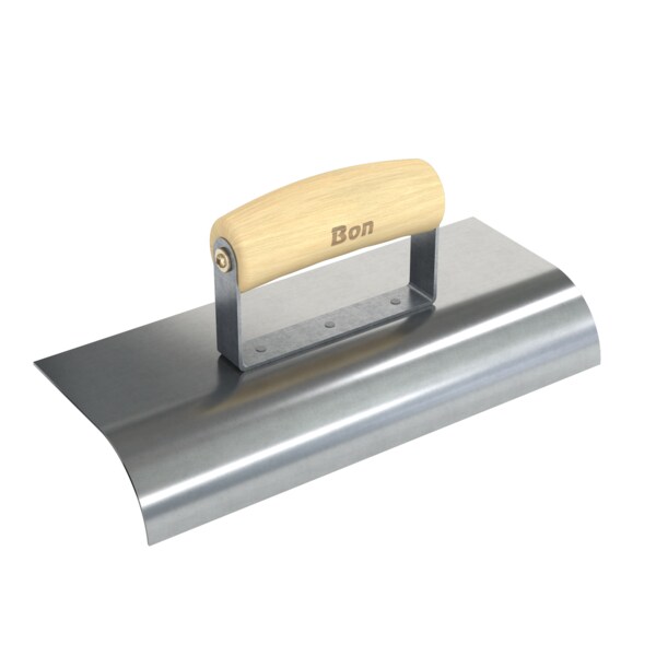 Bon Tool Edger, Stainless Steel 10" X 4", 1 1/2" Radius X 1 1/2" Lip Wood Handle 12-461 - main